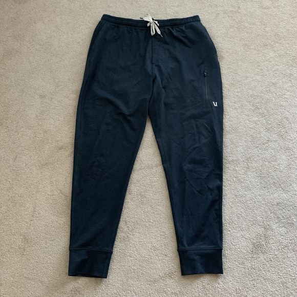 Vuori Sunday Performance Joggers Mens L Heather Blue Stretch Gym Pants V416 - Picture 1 of 9